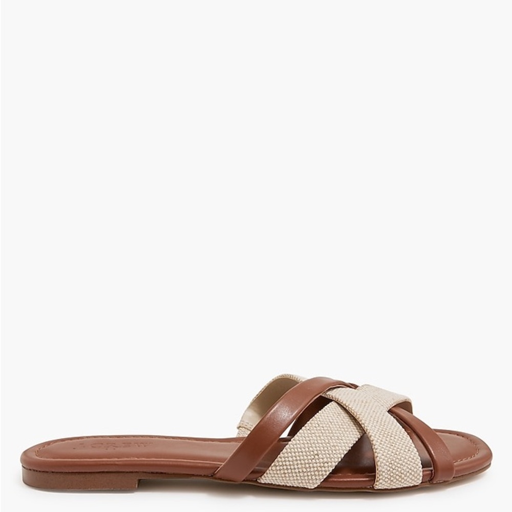 J. Crew Factory Mixed crisscross slide sandals - Picture 2 of 7